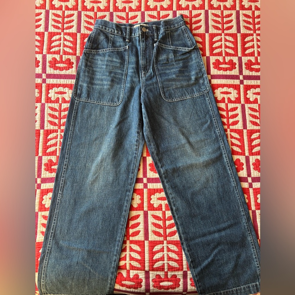 Madewell perfect vintage wide leg jean selvedge edition size 27